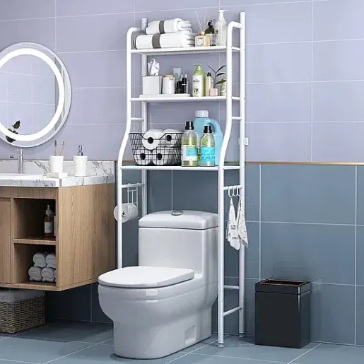 Мултифункционална етажерка за баня, тоалетна и пералня, 3 нива