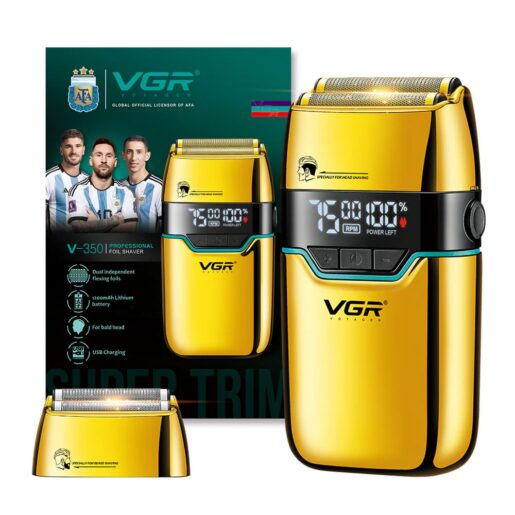Самобръсначка VGR V-350 Super Trim, 3 скорости, LED дисплей, Златна